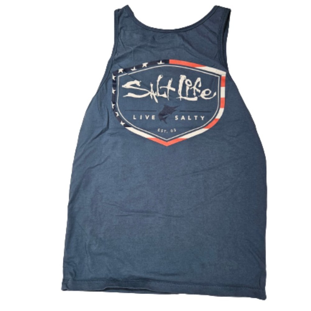 Salt Life Blue Tank Top Men's Size SML Live Salty Cotton